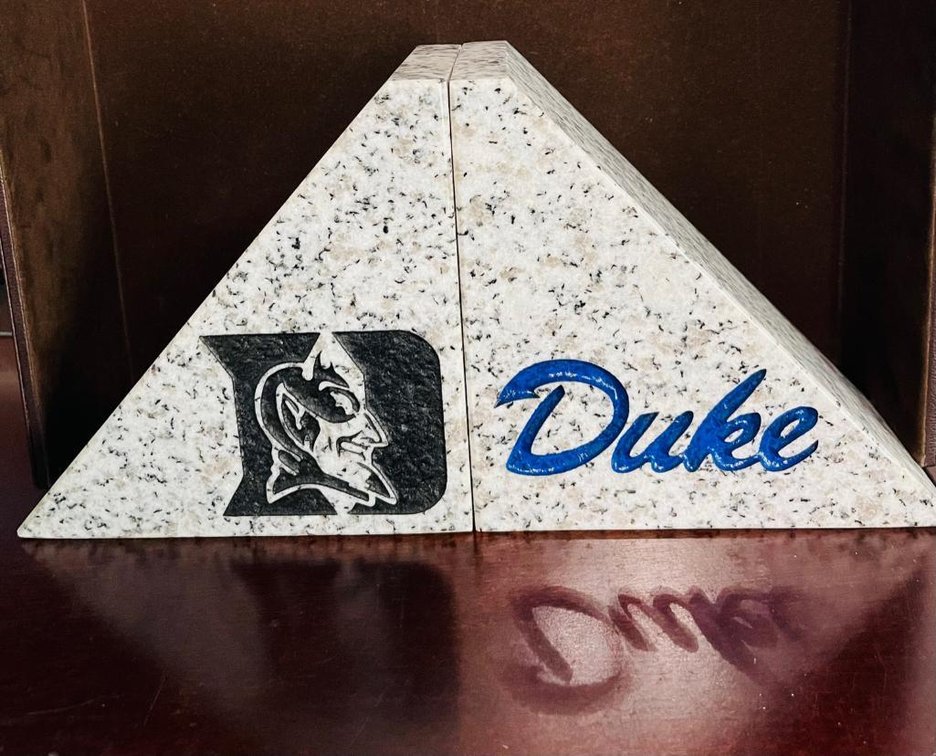 Duke Granite Bookends - Donated By NC Granite Corporation