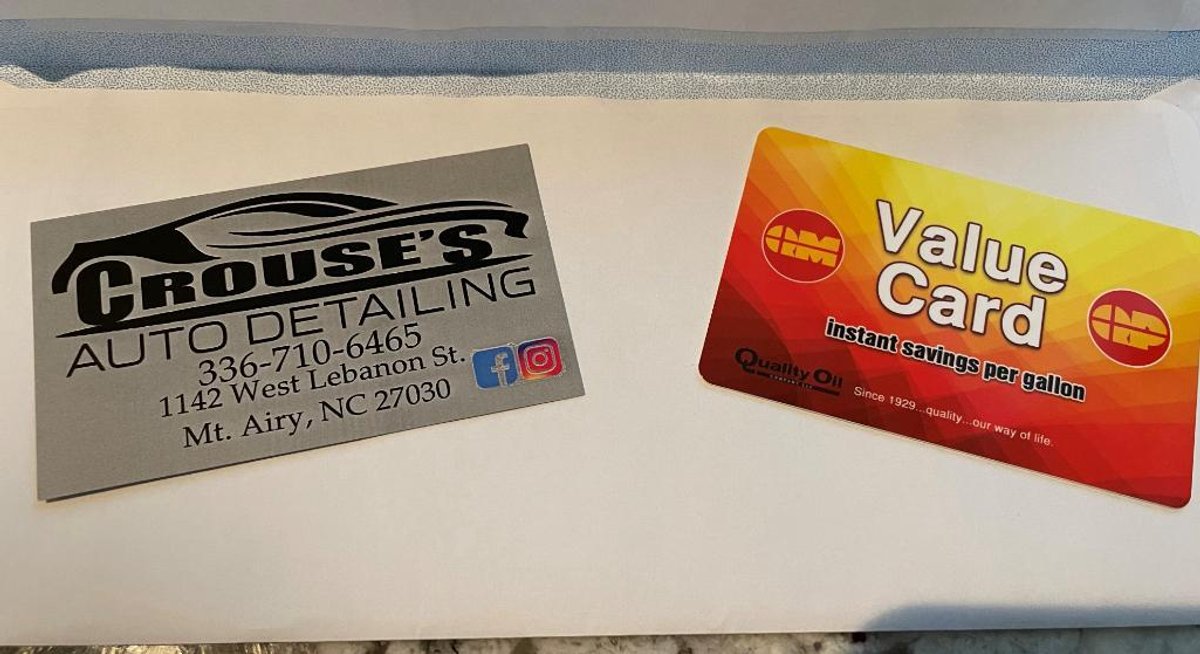 $100 Gas Card - Donated By Crouse Auto Detailing, Brandon Crouse