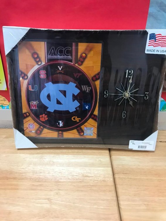 UNC/ACC Wall Clock - Donated By Marty and Christie Robertson