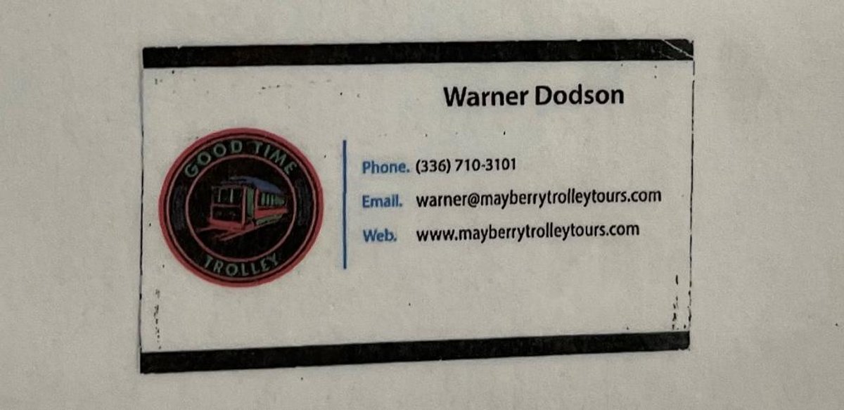 Local Trolley Tour for 14 People - Date to be coordinated based on availabilty with Mayberry Trolley Tours ($280 value) - Donated By Mayberry Trolley Tours