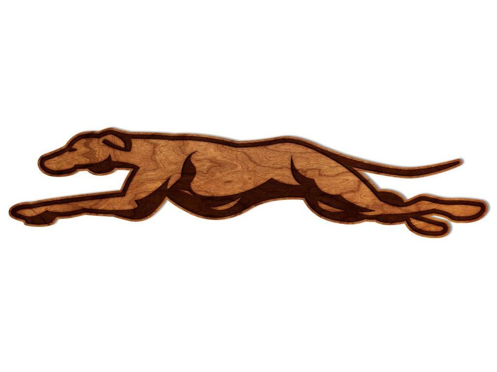 Greyhound Shaped Wall Hanging - Large Size: 32" x 7" - Donated By Donated By: LazerEdge.