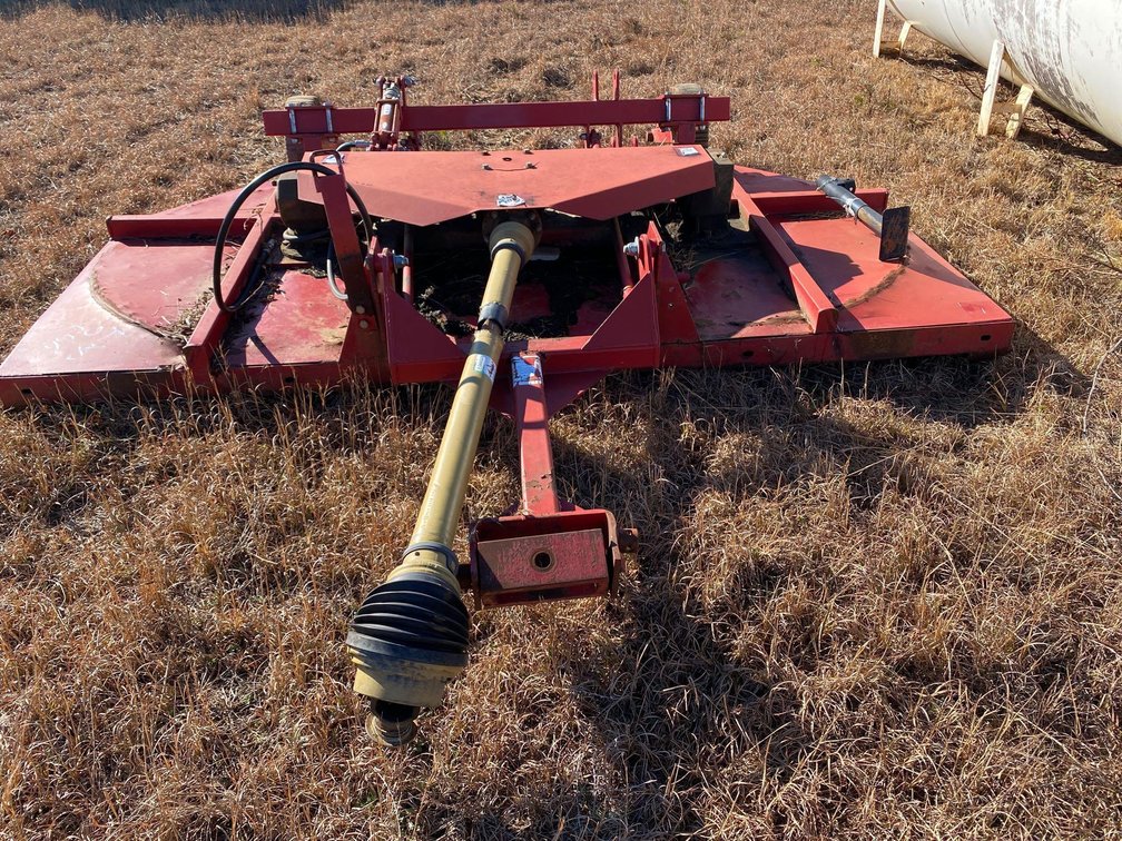 HOWES 10' PULL BEHIND ROTARY MOWER-(VERY USED)