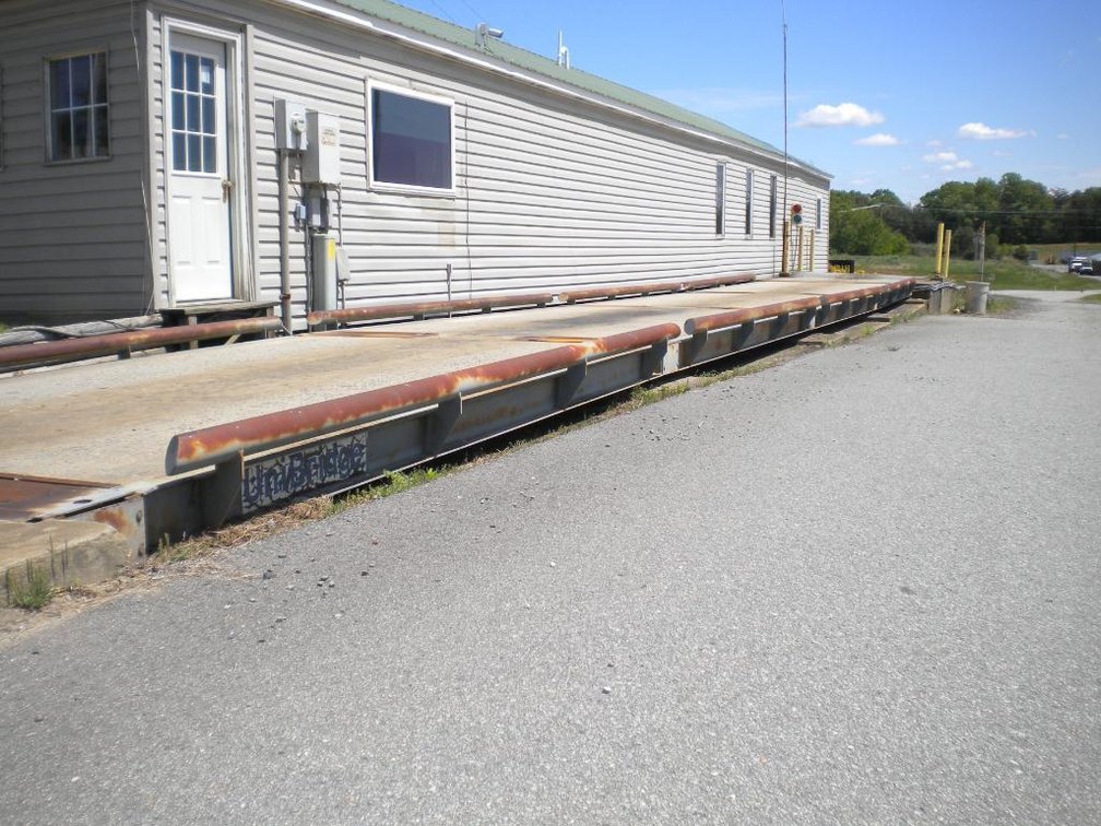 UNIBRIDGE TRUCK SCALES MOD#UBCR701040-CONCRETE DECK-(VERY USED-BUYER RESPONSIBLE FOR MOVING)