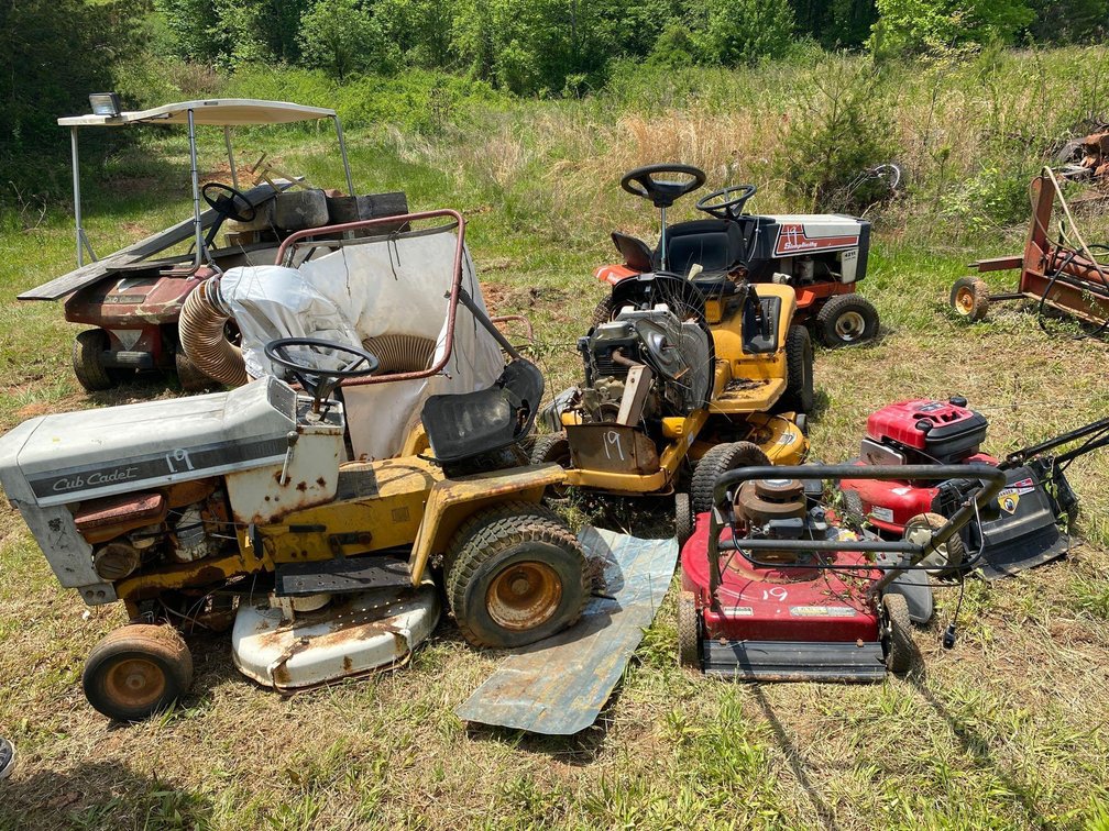 MISC LAWNMOWERS-PARTS REMOVED-CONDITIONS AND HOURS UNKNOWN