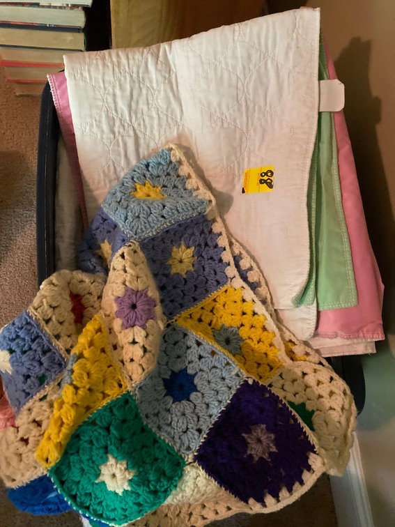 AFGHAN-QUILT PIECES