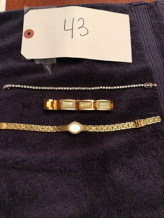 Waltham Ladies Watch, Diamond Look Bracelet, Cuff Bracelet