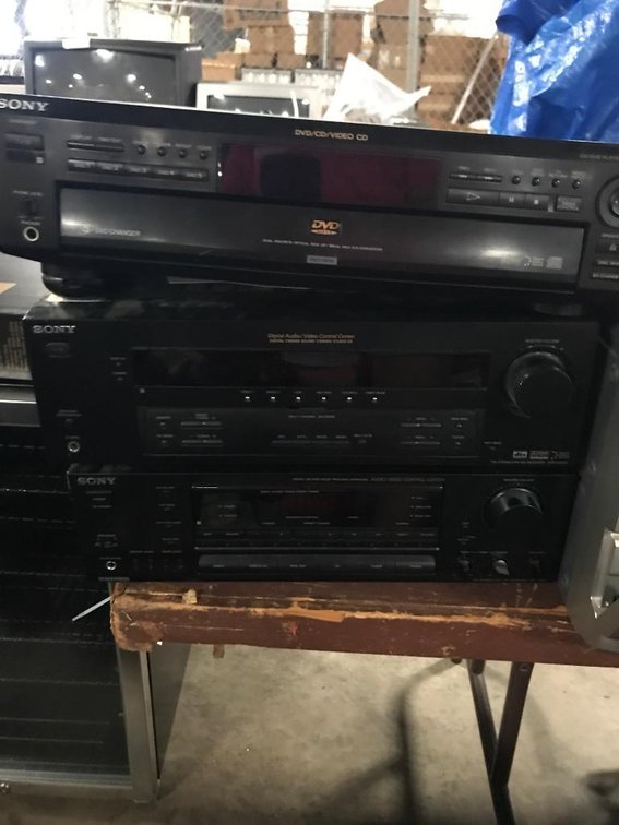 (2) Sony Receivers, Sony DVD Player-Lot 99 & 100