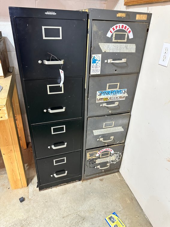 2 filing cabinets