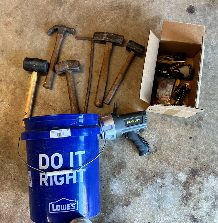 Hammers, Rubber Mallet, Flashlight, Hose accessories