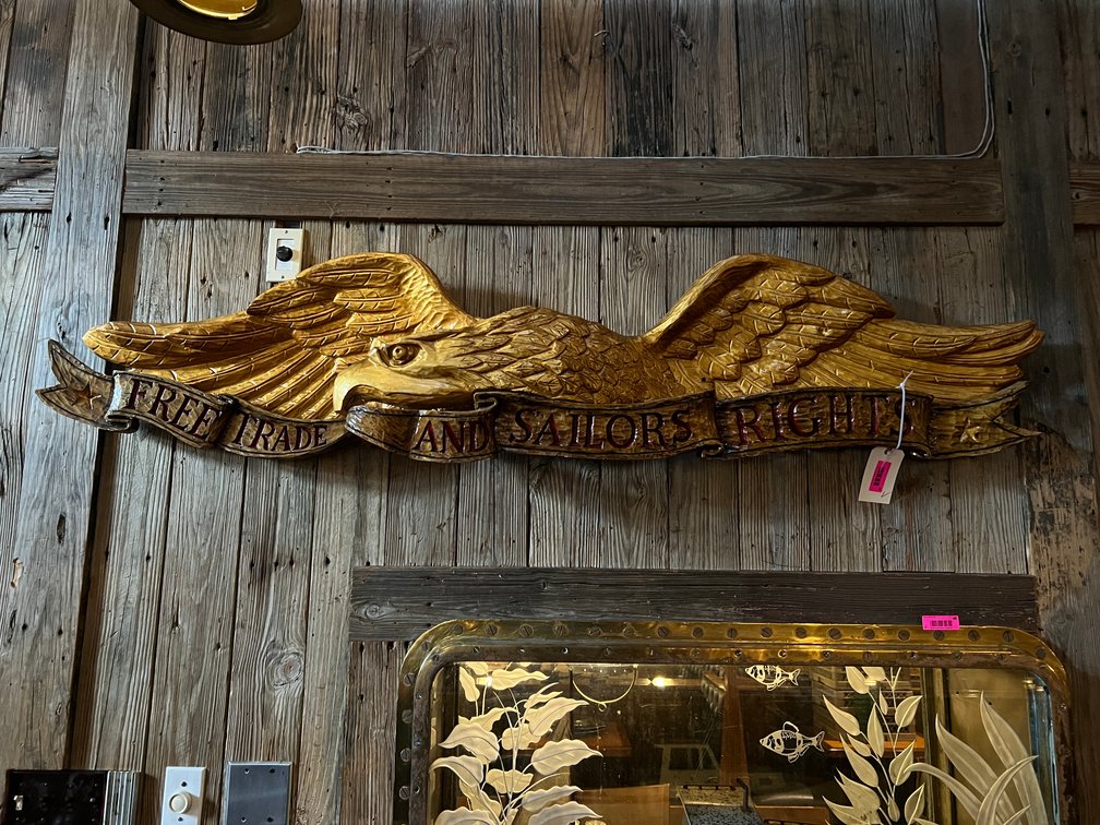 69" "Free Trade & Sailor's Rights" sign