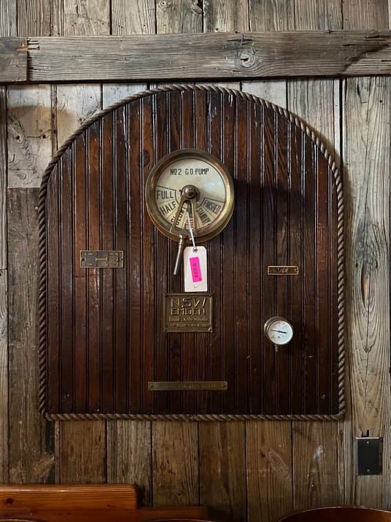Gauge collage on wood