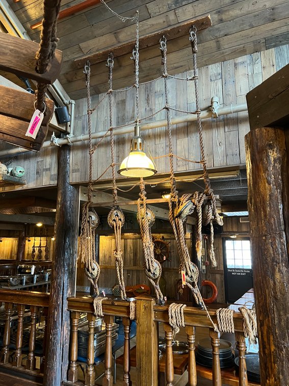 Antique ship’s rigging & dead eyes