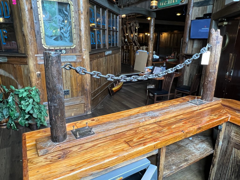 Antique pier railing section