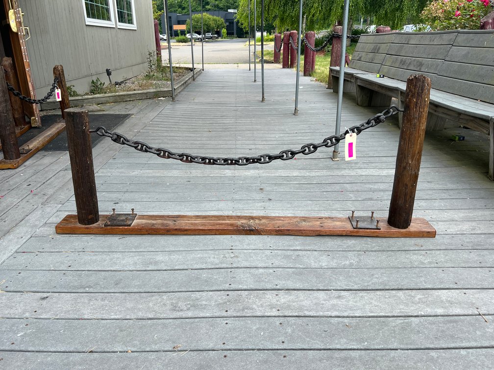 Antique pier railing section