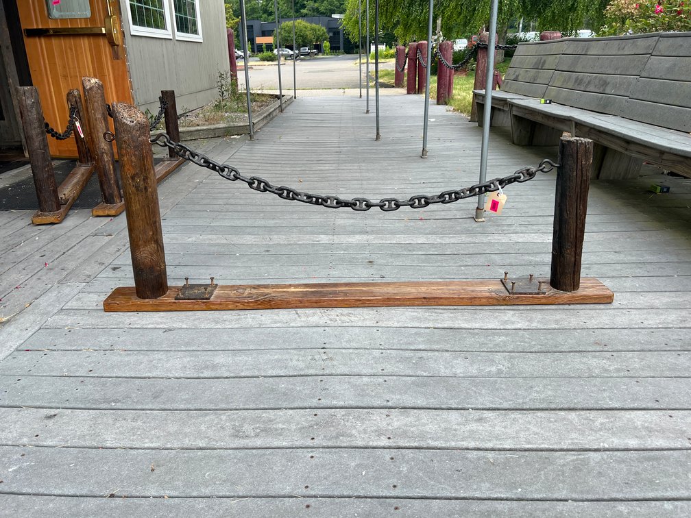 Antique pier railing section