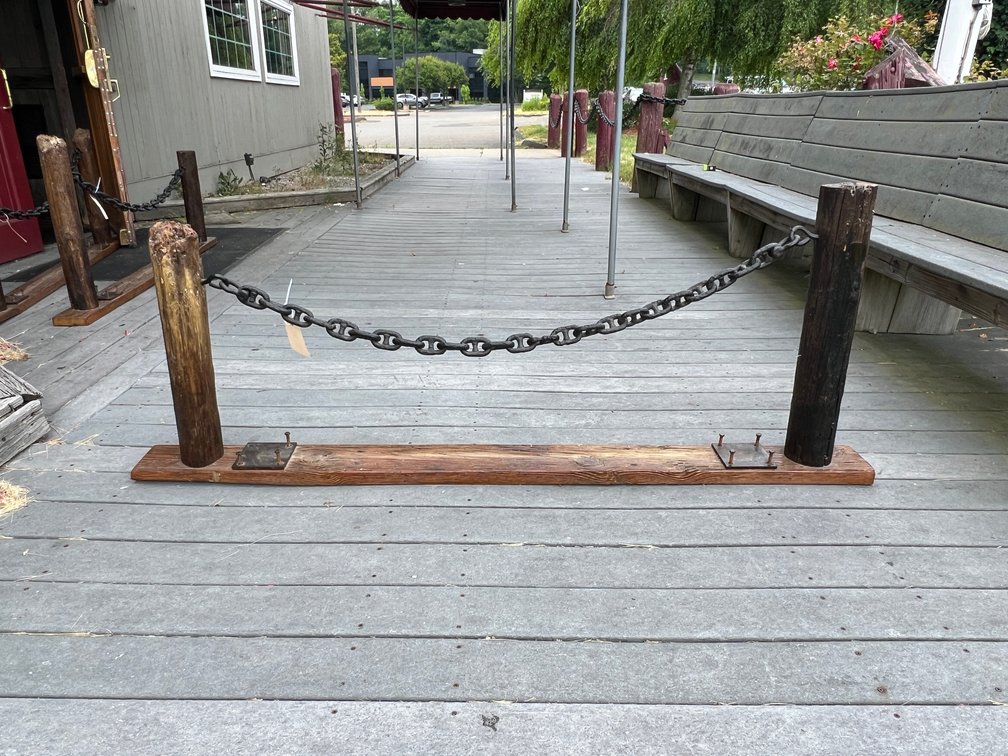 Antique pier railing section