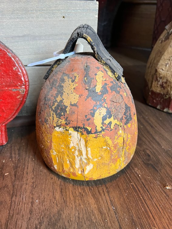 Wooden lobster buoy