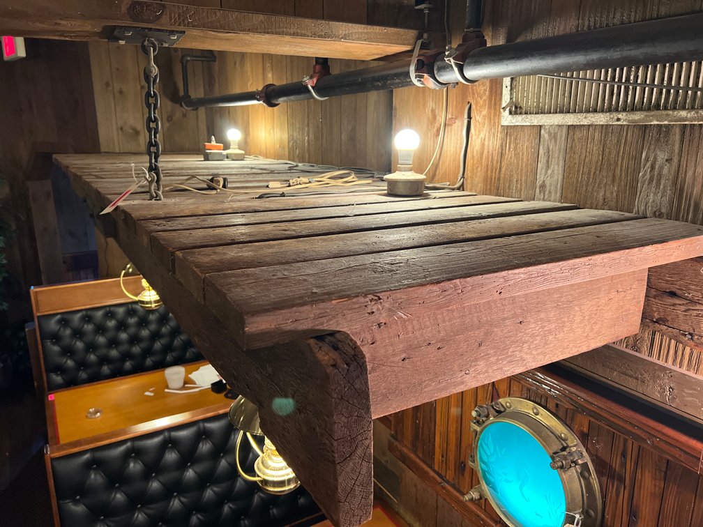 Antique pier dock, 151”