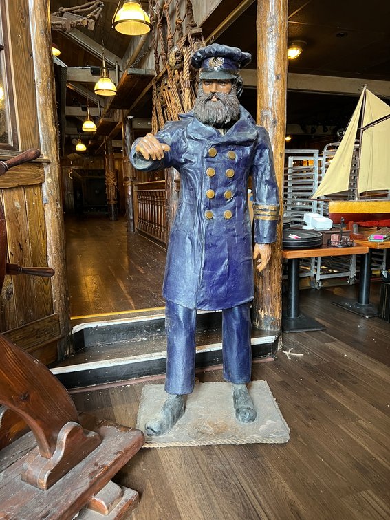 70" sea captain statue