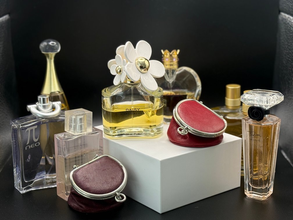 Perfume and change purses