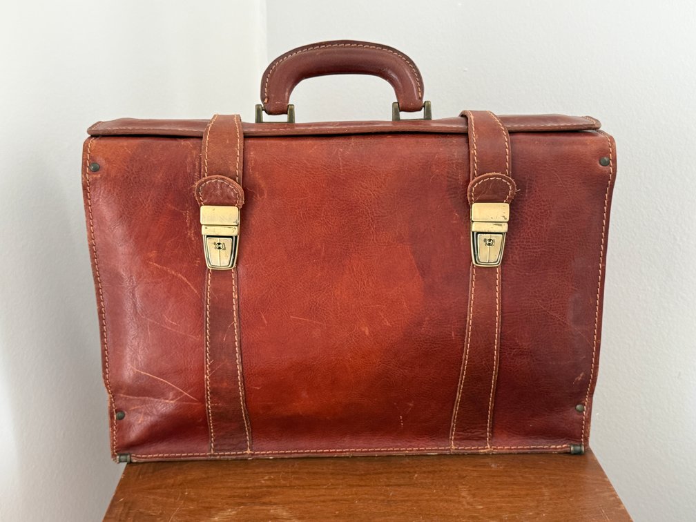 Vintage leather briefcase