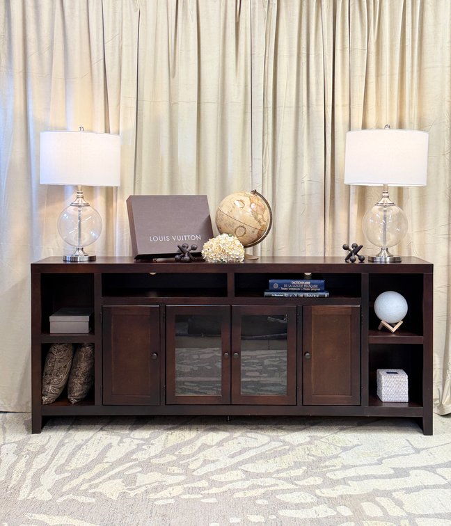 Large dark colored sideboard