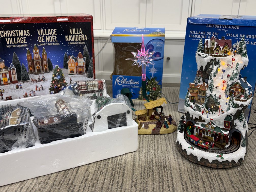 Santa villages and a manger