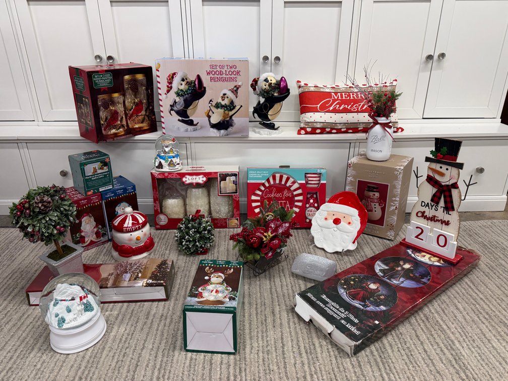 Large assortment of Christmas decor