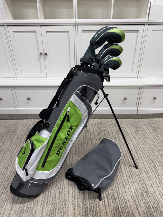 Golf clubs and bag