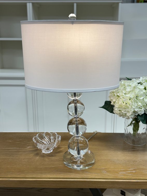 Glass table lamp