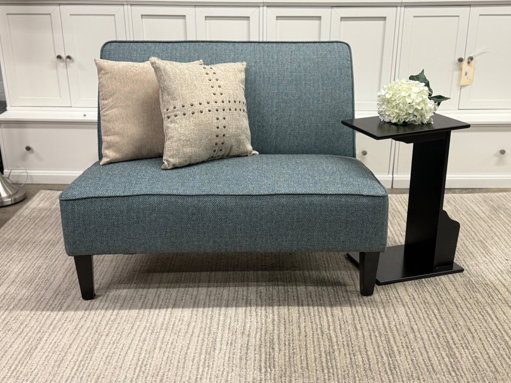 Blue Accent Loveseat