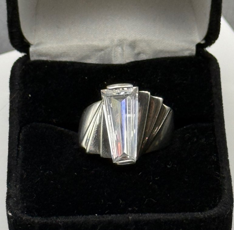 CZ ring in Sterling silver