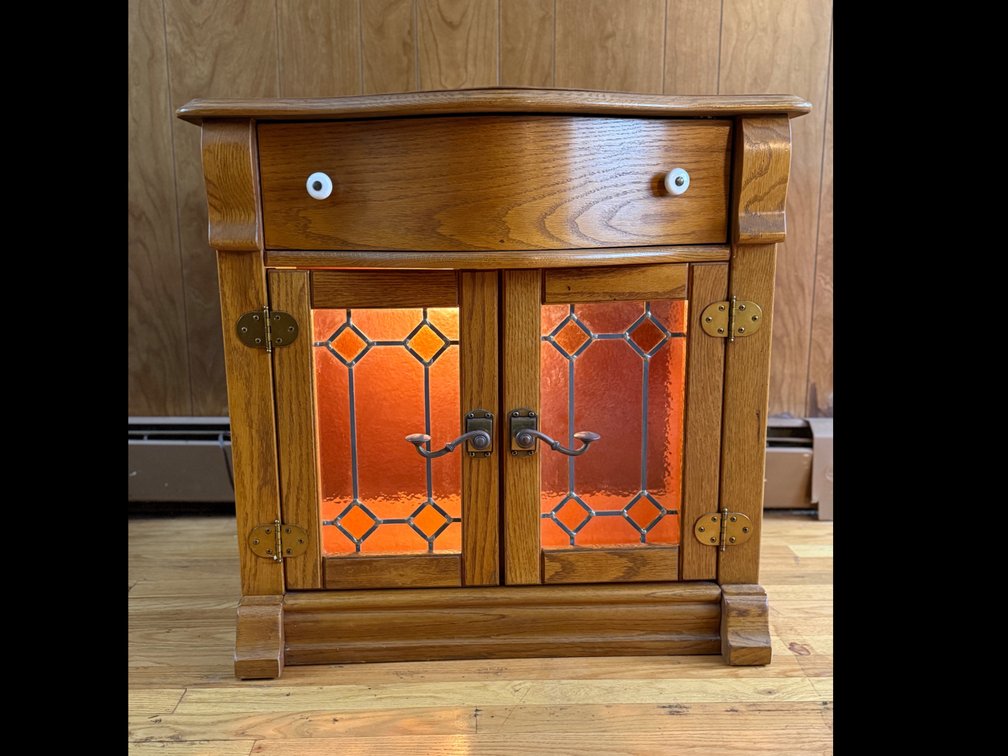 1970s Oak wash stand