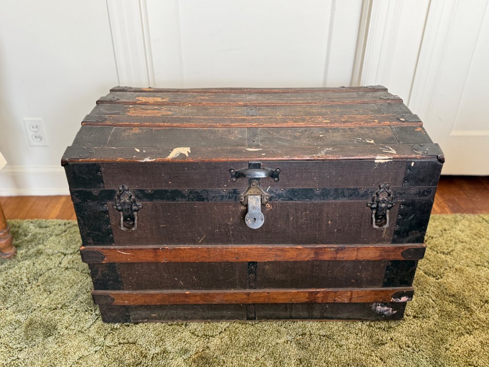 Antique steamer trunk