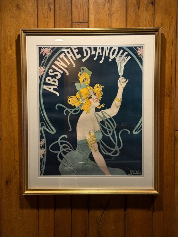 Framed Art Nouveau print