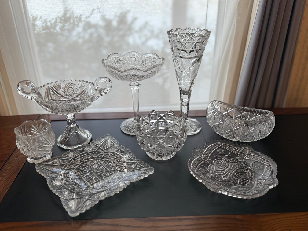 8 piece decorative glass collection