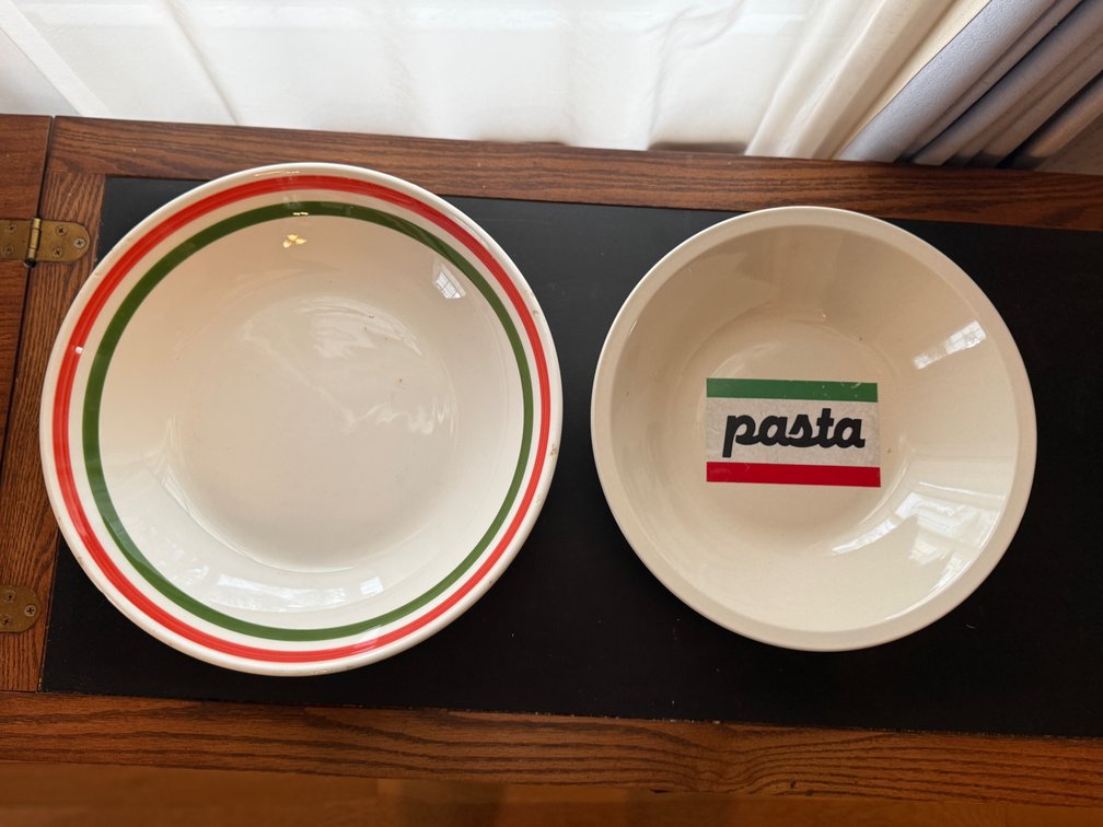 2 large pasta bowls