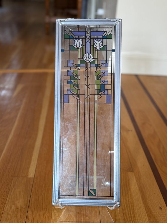 Stained glass wall hanging