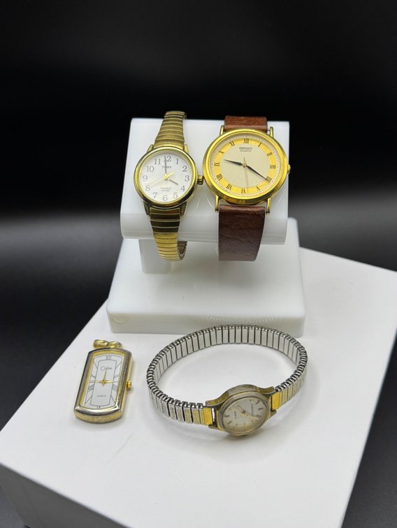 Seiko, Caravelle, and Timex watches