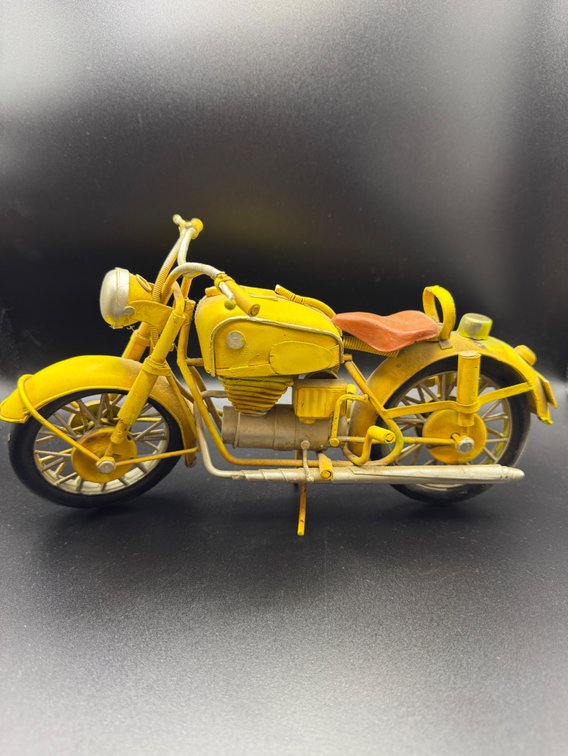 Mini yellow motorcycle