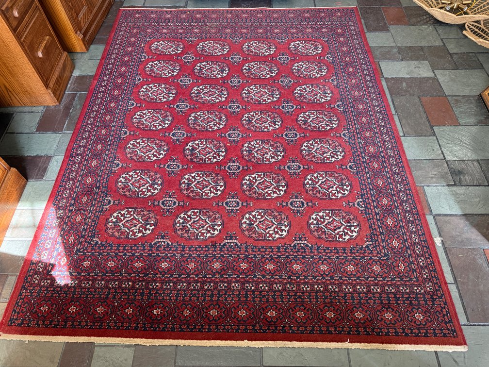 Vibrant vintage area rug