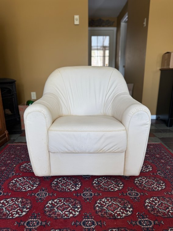 Vintage leather swivel chair
