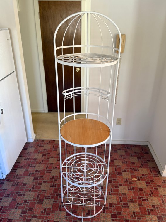 4 tier round wire kitchen rack