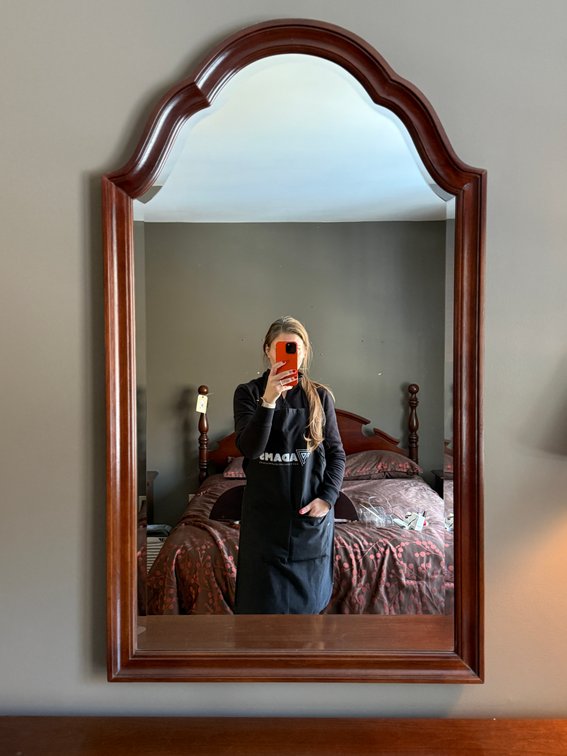Lovely, tall beveled mirror