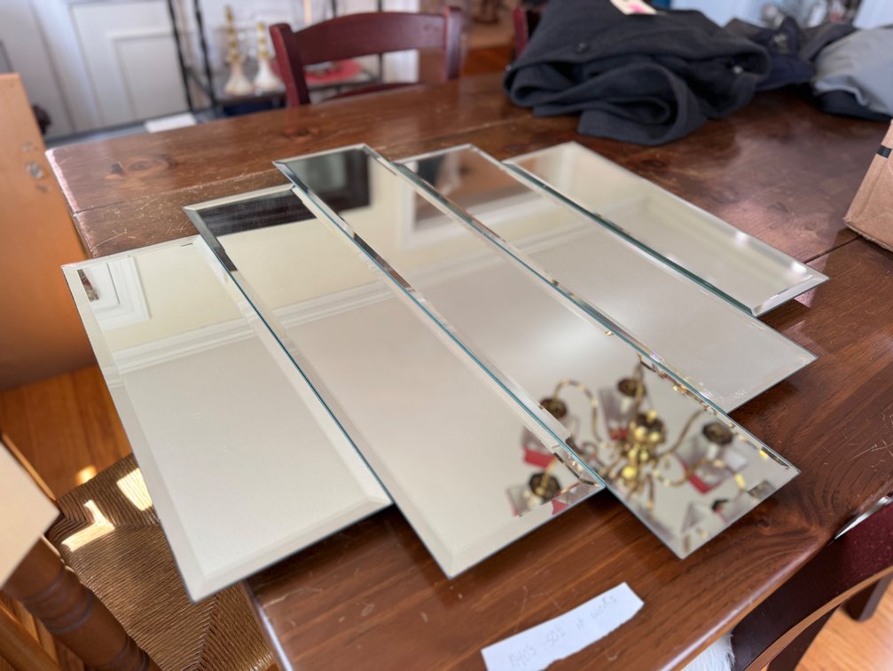 Vintage multi panel mirror