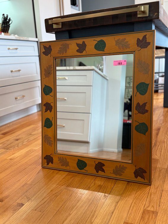 Pretty wood framed mirror