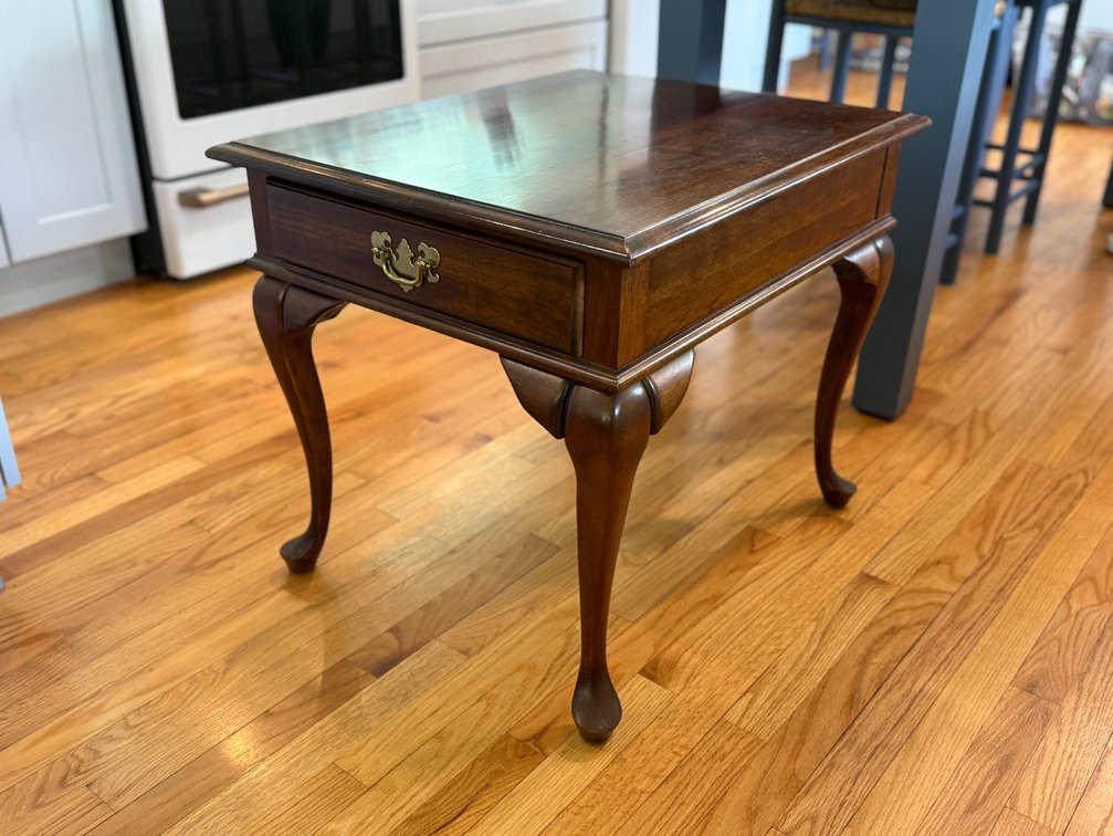 Solid cherry end table