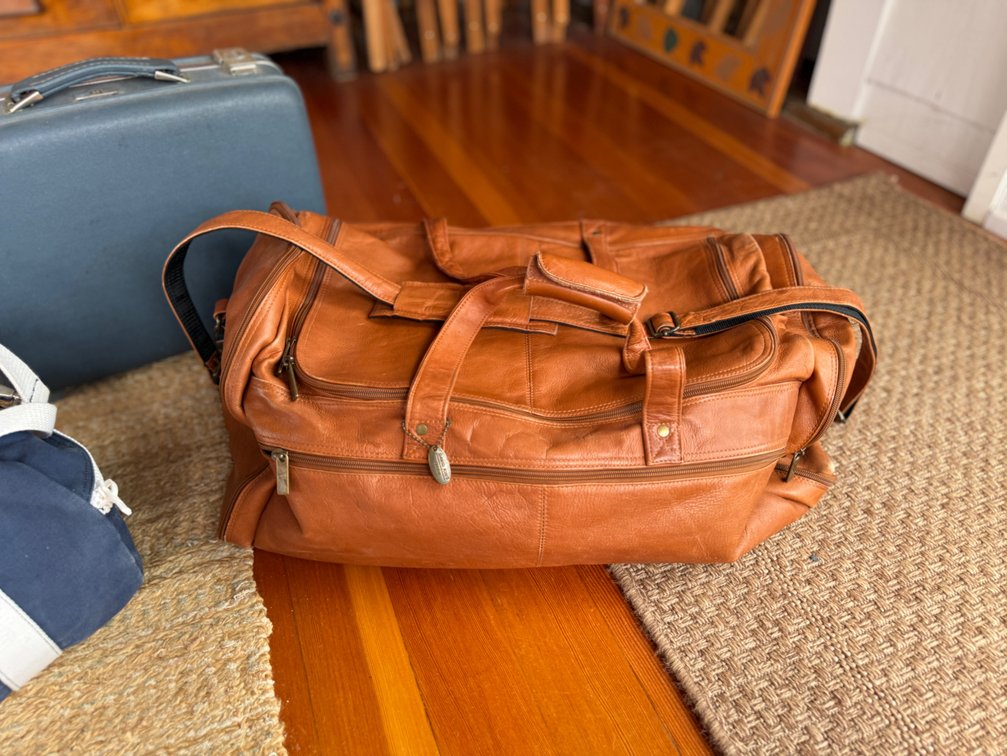 Vintage Leather Duffle Bag