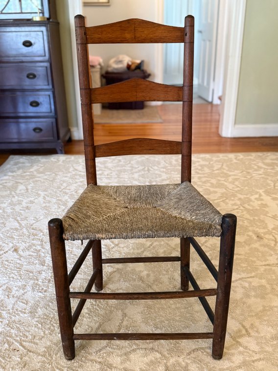 Antique ladder back side chair