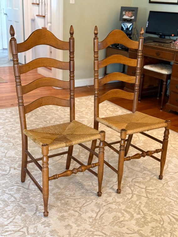 2 ladder back chairs